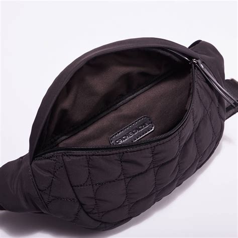 Sac banane effet matelassé Noir .